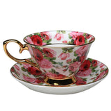The Gilded Rose Chintz Teacup and Saucer