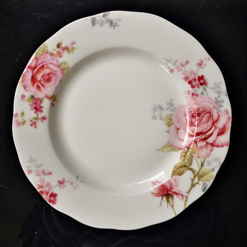 Rose Garden FINE BONE CHINA クッキー菓子皿 最終値段 Pink Rose