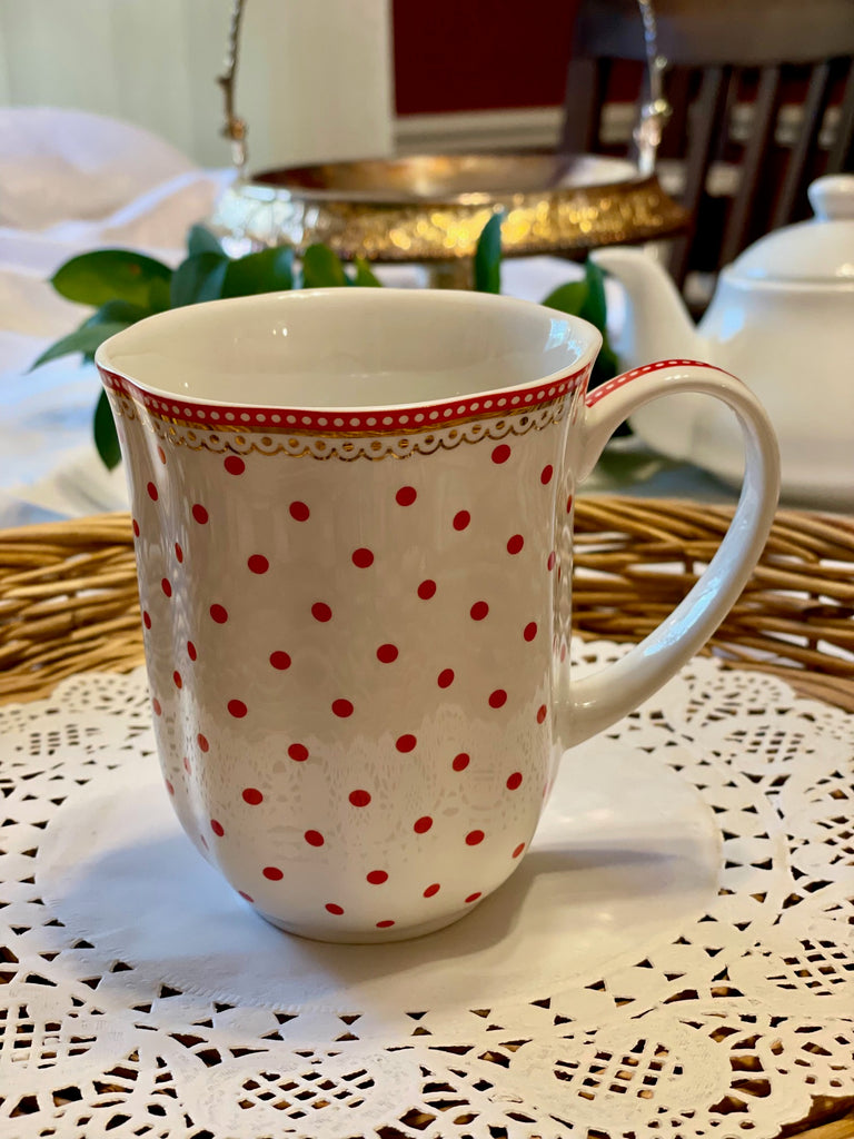 Festive Red and White Mug Assortment