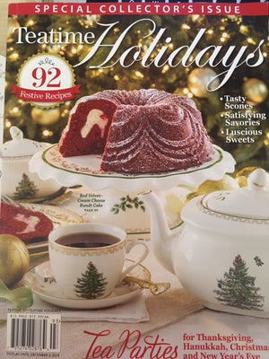 Our Snowman Tea Collection was featured in beautiful "Teatime Holidays" Magazine!