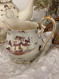 Snowman Sugar Bowl and Cream Pitcher Set - SALE!