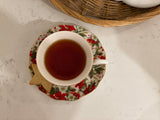Christmas Poinsettia Teacups - set of 4 - SAVE 25%!