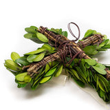 Preserved Boxwood Mini Cross with Ribbon - set of 3  - NEW! Preorder by this Friday to SAVE $17!