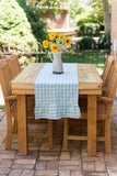 Gingham Ruffled Table Runner - Available in Blue or Yellow
