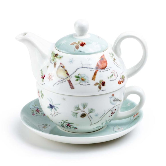 Winter Cardinal Tea for One - NEW!