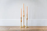 Floral Inlaid Tapered Candles - set of 3