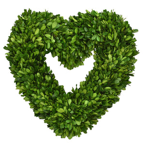 Heart Preserved Boxwood Wreath - NEW!