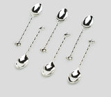 Silver Petite Teapot Spoons - set of six - NEW!