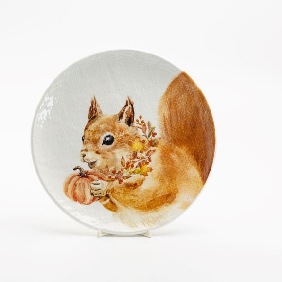 Chattering Squirrel Plates - set of four - NEW!