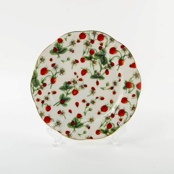 Strawberry Dessert Plates - set of four