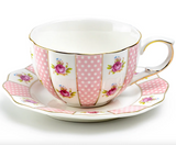 Sweetly Pink Rose Teacup & Saucer