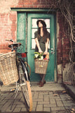 Woven Pannier Bicycle Basket with hooks