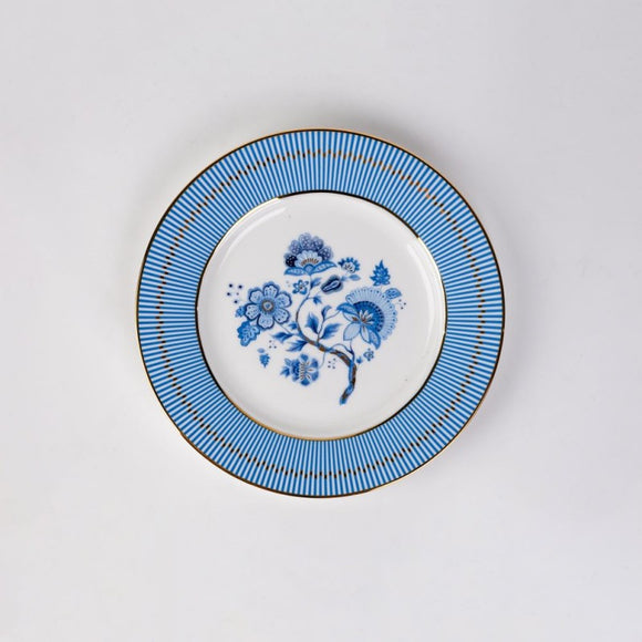 Simply Elegant Blue and White Dessert Plates - set of 4