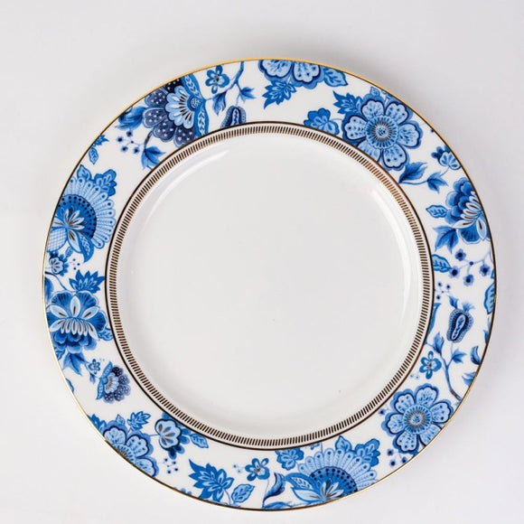 Simply Elegant Blue and White Dinner Plates - set of 2