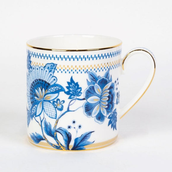 Simply Elegant Blue and White Mugs - set of two