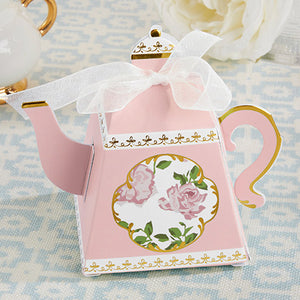 Teapot Favor Boxes in Pink or Blue - set of 24