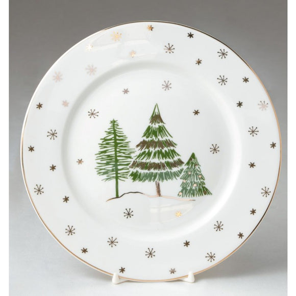 Winter Forest Dessert Plates - set of 4