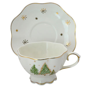 Winter Forest Teacups - set of 4